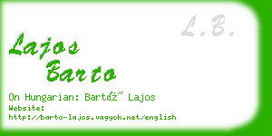 lajos barto business card